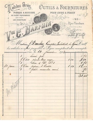 Facture.AM24146.Lyon.1913.Darp