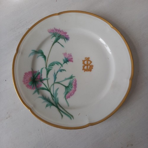 Assiette porcelaine œillets - assiette,