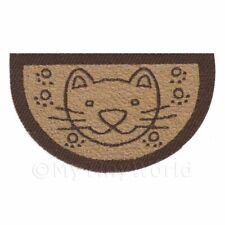 Maison de Poupées 62mm Demi Lune Chat Welcome (Bienvenue) Tapis