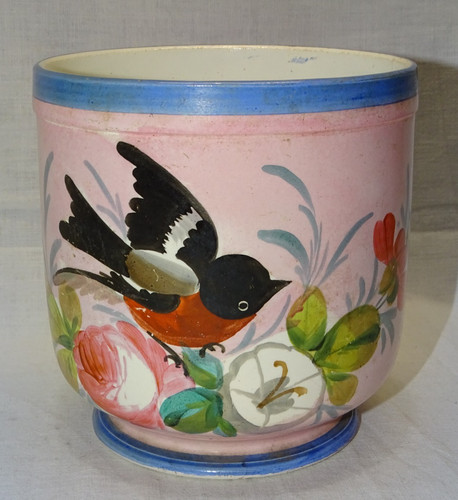 Ancien cache pot faïence - -ancien,