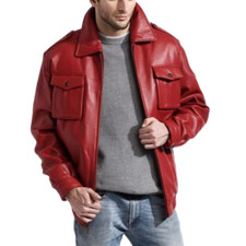 Blouson bombardier en cuir