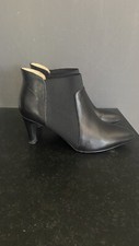 Boots Bottines Maud Frizon Cuir Noir Avec Élastique 39 = 38
