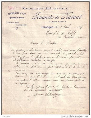 Limoges lettre jouanet - lettre, &