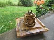 ancien encrier bronze