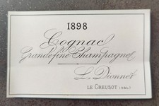 Lot de 64 étiquettes de Cognac Grande Fine Champagne 1898 Dionnet au Creusot