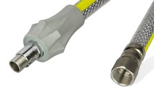 Flexible Tuyau De Gaz DVGW Avec Raccord Rapide x 1/2" Muffe À Filet Fixe