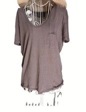 Top Tee-shirt en soie taupe