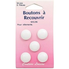 Boutons auto couvrant nylon 18