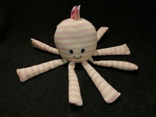 doudou peluche pieuvre rose et