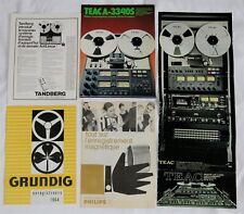 Lot 5 documentations catalogues HI-Fi Magnétophone à bande - Teac, Grundig...