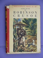 Daniel DEFOË  Robinson Crusoé   Rouge et Or 1956