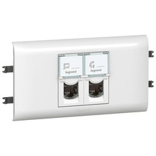 Legrand 78663 - Prise Double RJ45 Legrand Mosaic Cat.6 Utp pour Goulotte DLP