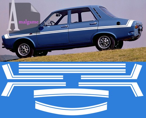 Bandes blanches pour renault - blanches,