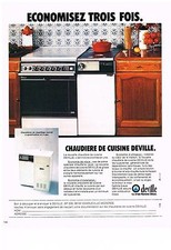 PUBLICITE  1977   DEVILLE  chaudière de cuisine