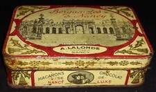 Ancienne boite  sérigraphiée BERGAMOTES de Nancy  LALONDE 12 x 8x 3 cm N°756/389