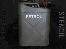 POCHOIR REUTILISABLE MARQUAGE JERRYCAN JERRICAN GAS R22 jeep willys dodge us ww2