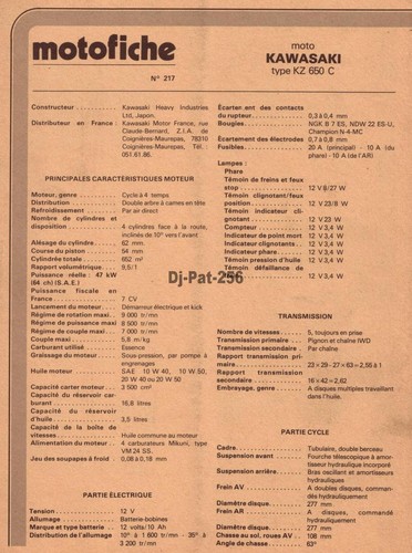 Fiche technique moto - fiche,