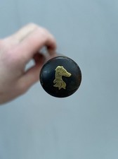 Canne, pommeau serti d'une