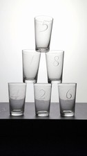 Service de 6 verres en cristal Daum numérotés – Signés Daum France