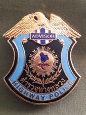 Plaque de police  Thailande 