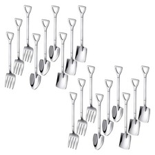 18 PièCes Pelle CuillèRe Fourchette Pelle Café CuillèRe Pelle PoignéE Desse8536