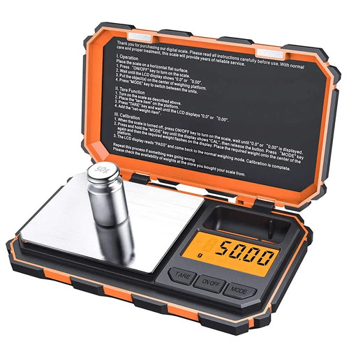 Orange digital pocket scale - digital,