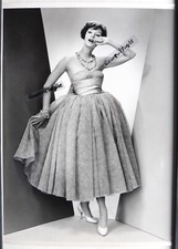 PHOTO VINTAGE mode robe du soir model mannequin année 1950 U619