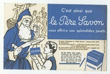 PERSAVON LE PERE SAVON JOUETS BUVARD PUBLICITAIRE (pere noel , santa claus)