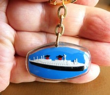 Ancien porte cle style bourbon Le Paquebot France Lubrifié par Mobil, Ann. 60