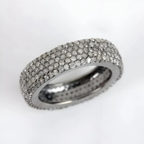 Bague chevalier pavé diamant - bague,