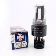 1 x tube cei 6SL7GT / VT229. PLAQUES NOIRES FRAGMENT DE VERRE. 83/85 % NOS/NI...