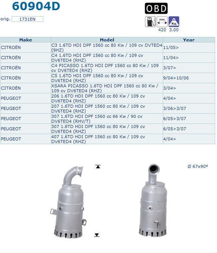 Pot catalytique peugeot 206 - pot,