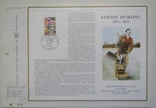 Feuillet CEF 1er jour 238 1973 Aéronautique Santos Dumont - moteur Dion Bouton