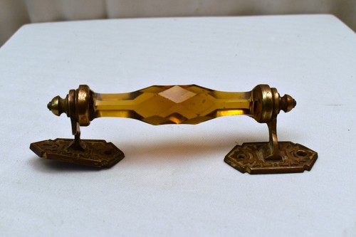Ancien cristal verre poignée - ancien,