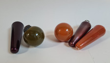 Ancienne Boule et  flamme de Noël en verre . Boule de pardon. décoration sapin