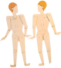 Paire de mannequins articulés de vitrine et d'exposition Vintage Années 1960/70
