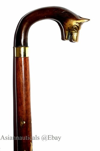 Canne bâton marche bois - de,