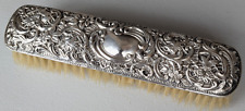 NICE ENGLISH ANTIQUE SOLID SILVER CLOTHES BRUSH LATE XIX th. C.