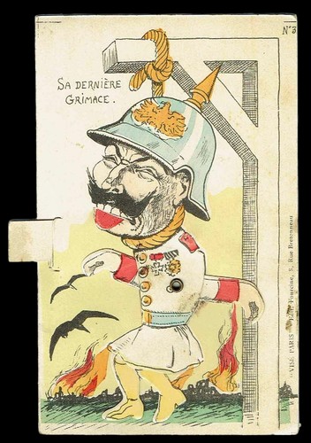 Carte postale anti allemande - carte,