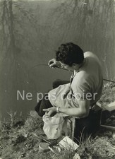 Scène de Pêche vers 1960 photo 24 x 17 cm par VICTOR BORLANDELLI