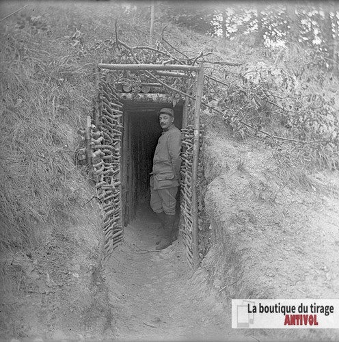 Entrée abri guerre ww1 - d'un, abri,