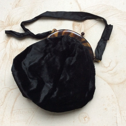 Sac main bourse velours et - sac,