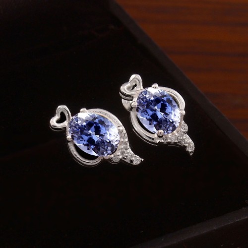 Boucles oreilles saphir - d’oreilles,
