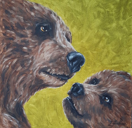 Tableau mère ours - ours, et