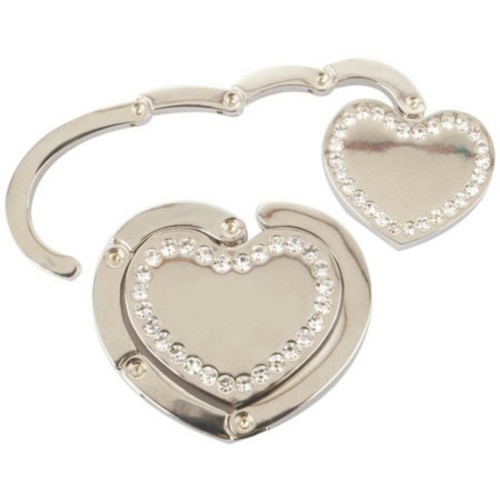 Accroche sac strass - sac, coeur