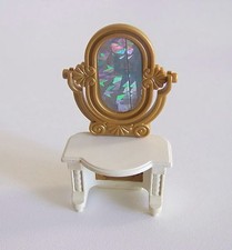 PLAYMOBIL (H310) PRINCESSES - Meuble Coiffeuse Blanche avec Miroir Doré 3020