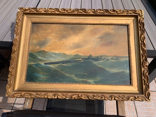 Peinture huile marine - à,