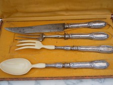 Service gigot argent poinçon minerve couverts salade style louis XVI 19ème