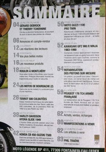 Moto legende 113 - c)moto, n°113;