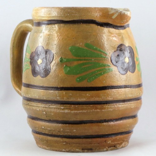 Pichet fleurs poterie alsace - pichet,